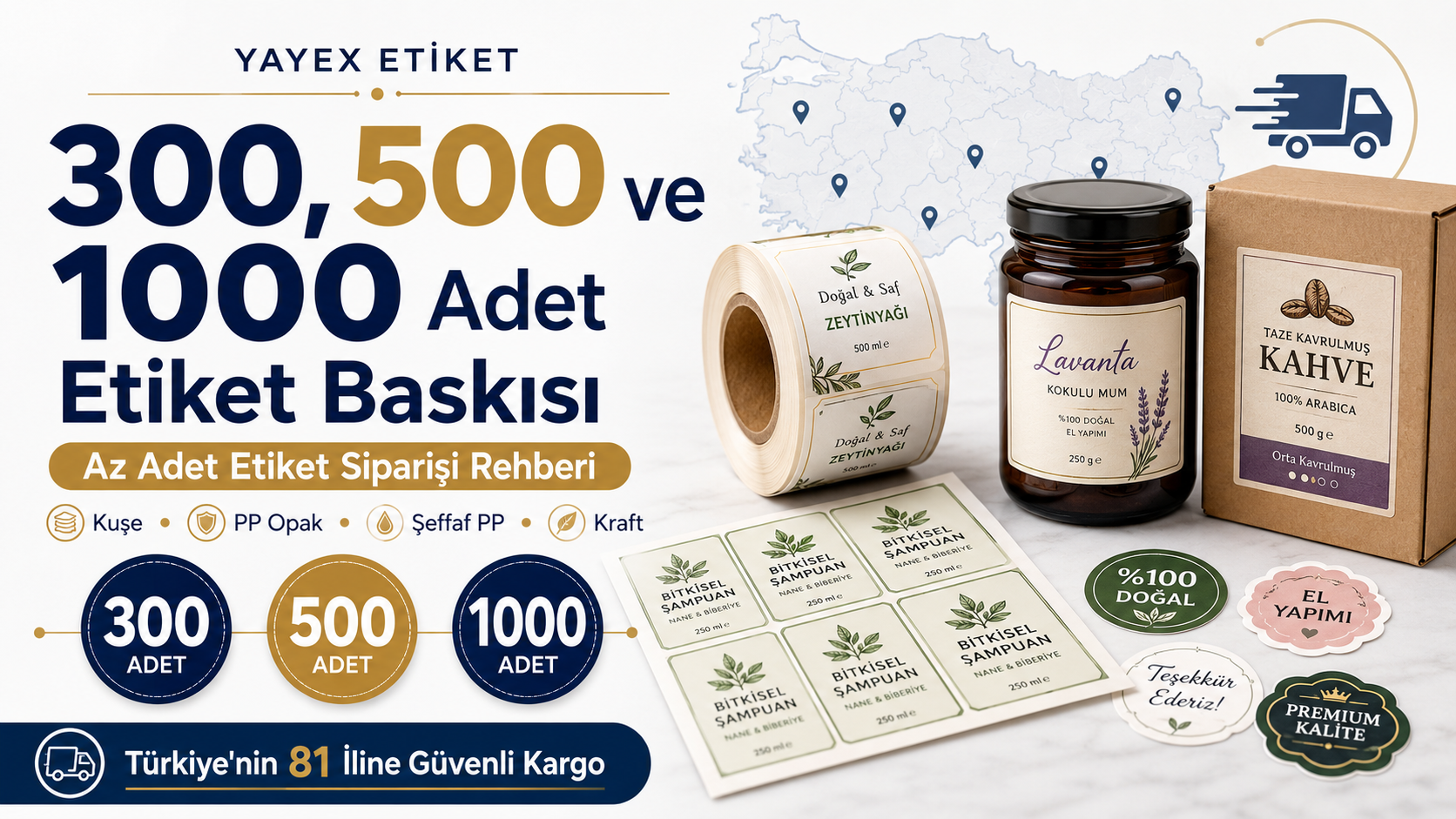 300, 500 ve 1000 Adet Etiket Baskısı Yapılır mı? Az Adet Etiket Siparişi Rehberi