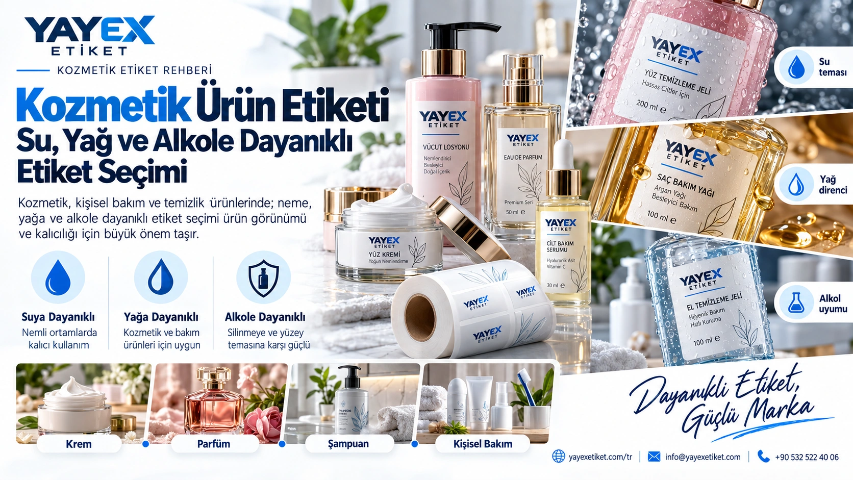 Kozmetik Ürün Etiketi: Su, Yağ ve Alkole Dayanıklı Etiket Seçimi