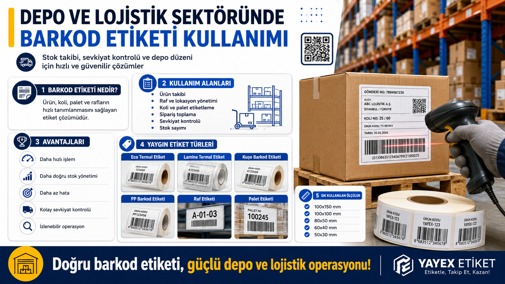 Depo ve Lojistik Sektöründe Barkod Etiketi Kullanımı
